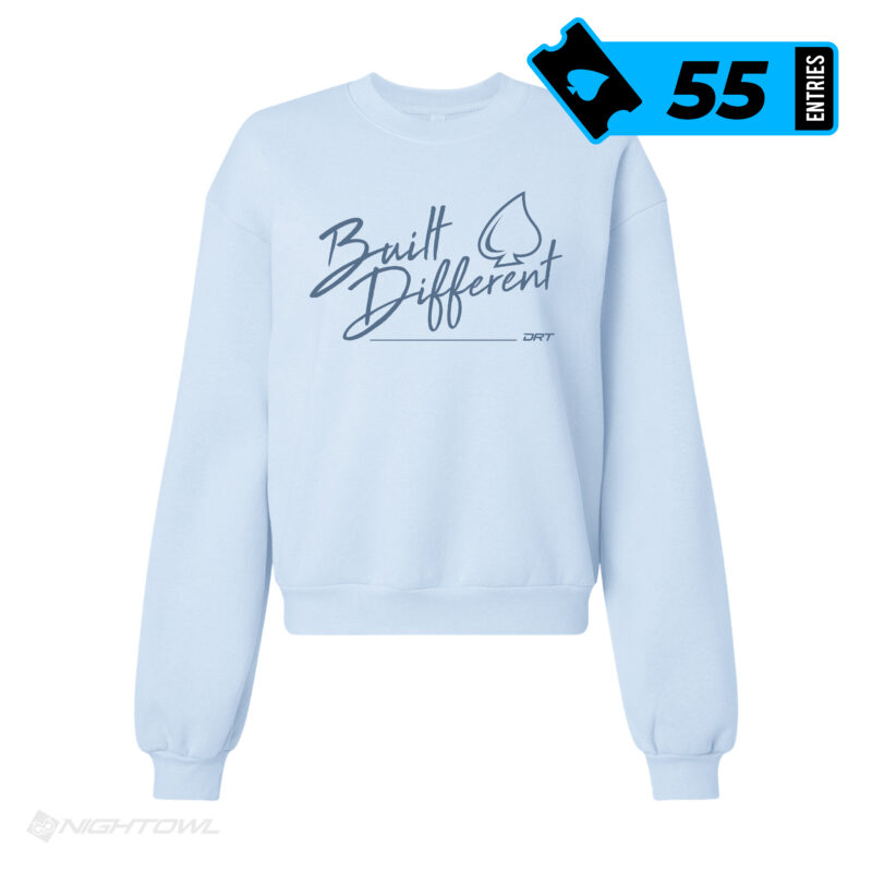 Built Different Ladies Pullover Cropped Crew