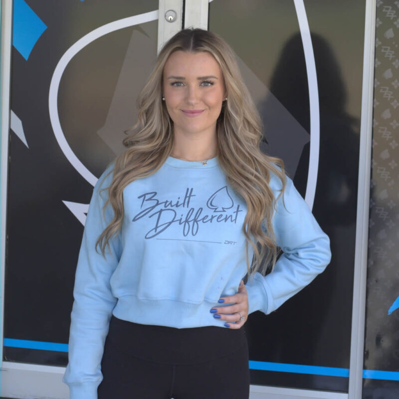 Built Different Ladies Pullover Cropped Crew - Image 2